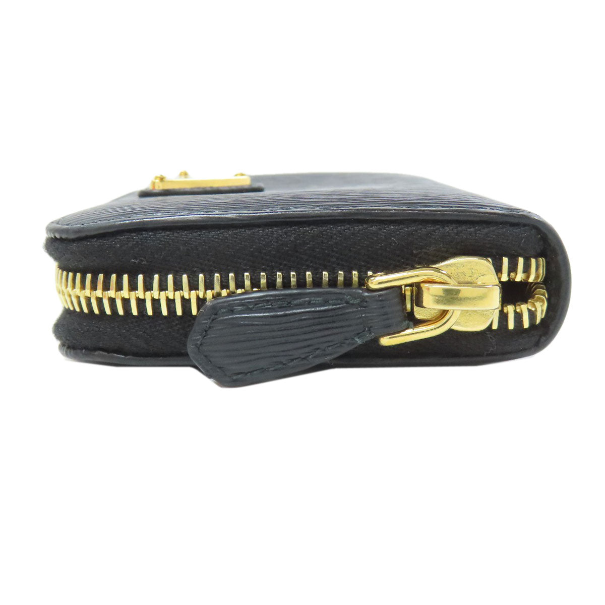 PRADA Coin case leather black logoMetal