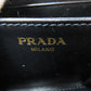 PRADA Coin case leather black logoMetal