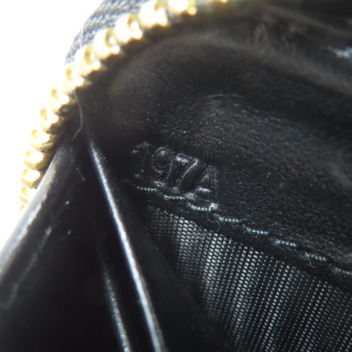 PRADA Coin case leather black logoMetal