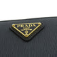 PRADA Coin case leather black logoMetal