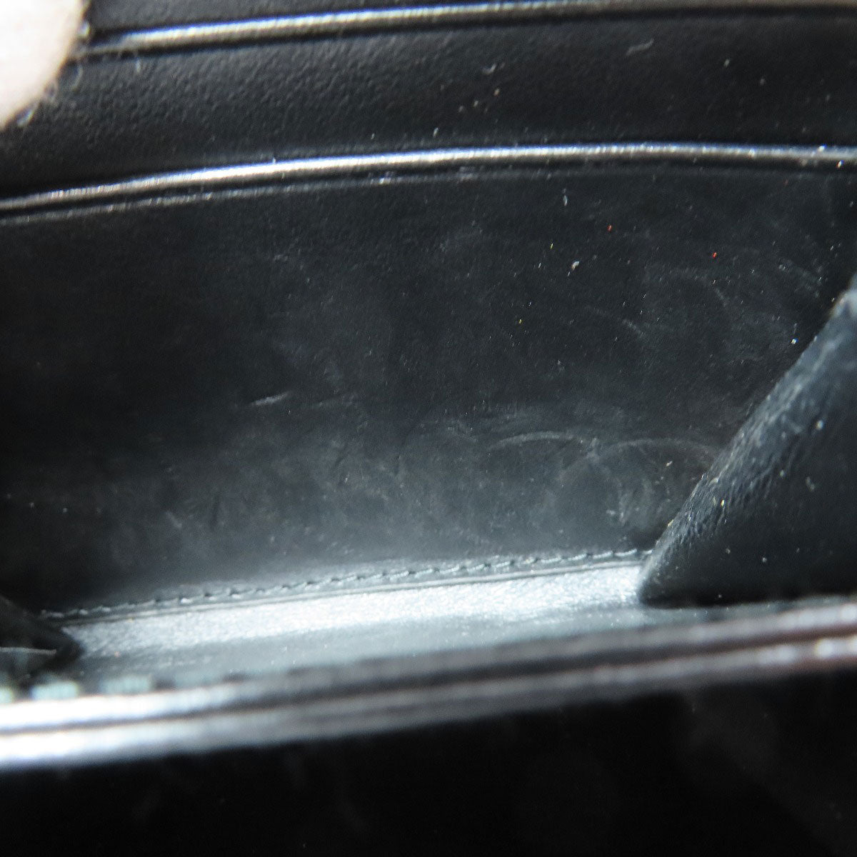 PRADA Coin case leather black logoMetal