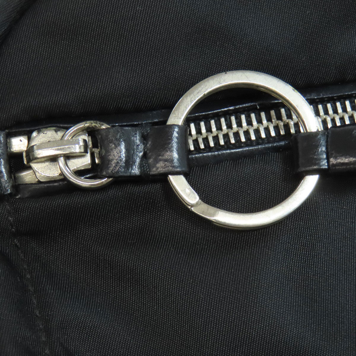 PRADA Shoulder Bag Nylon black logoMetal