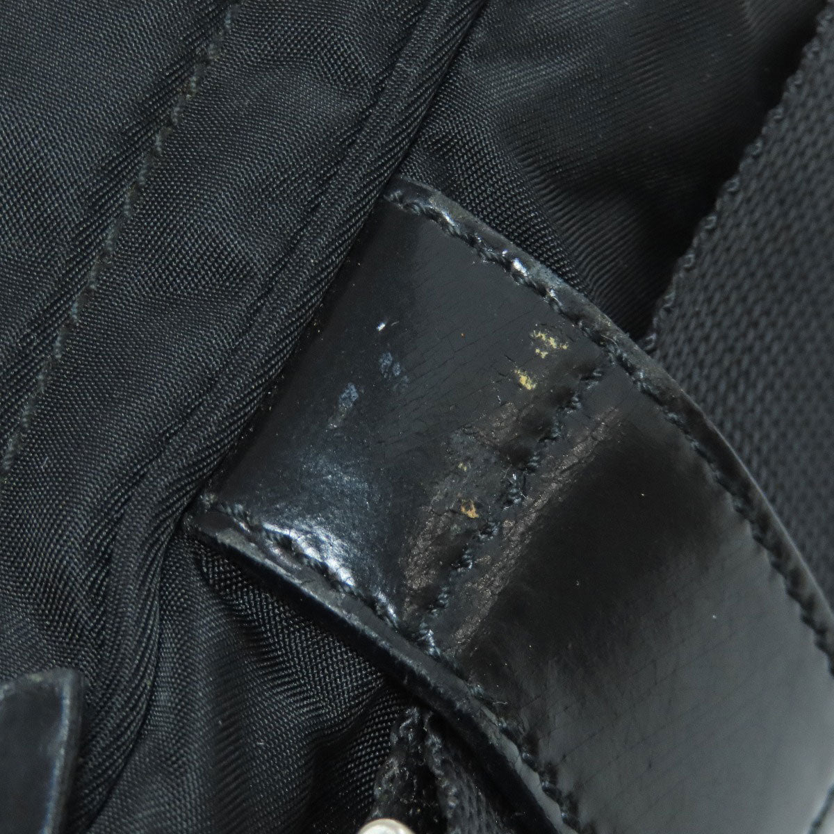 PRADA Shoulder Bag Nylon black logoMetal