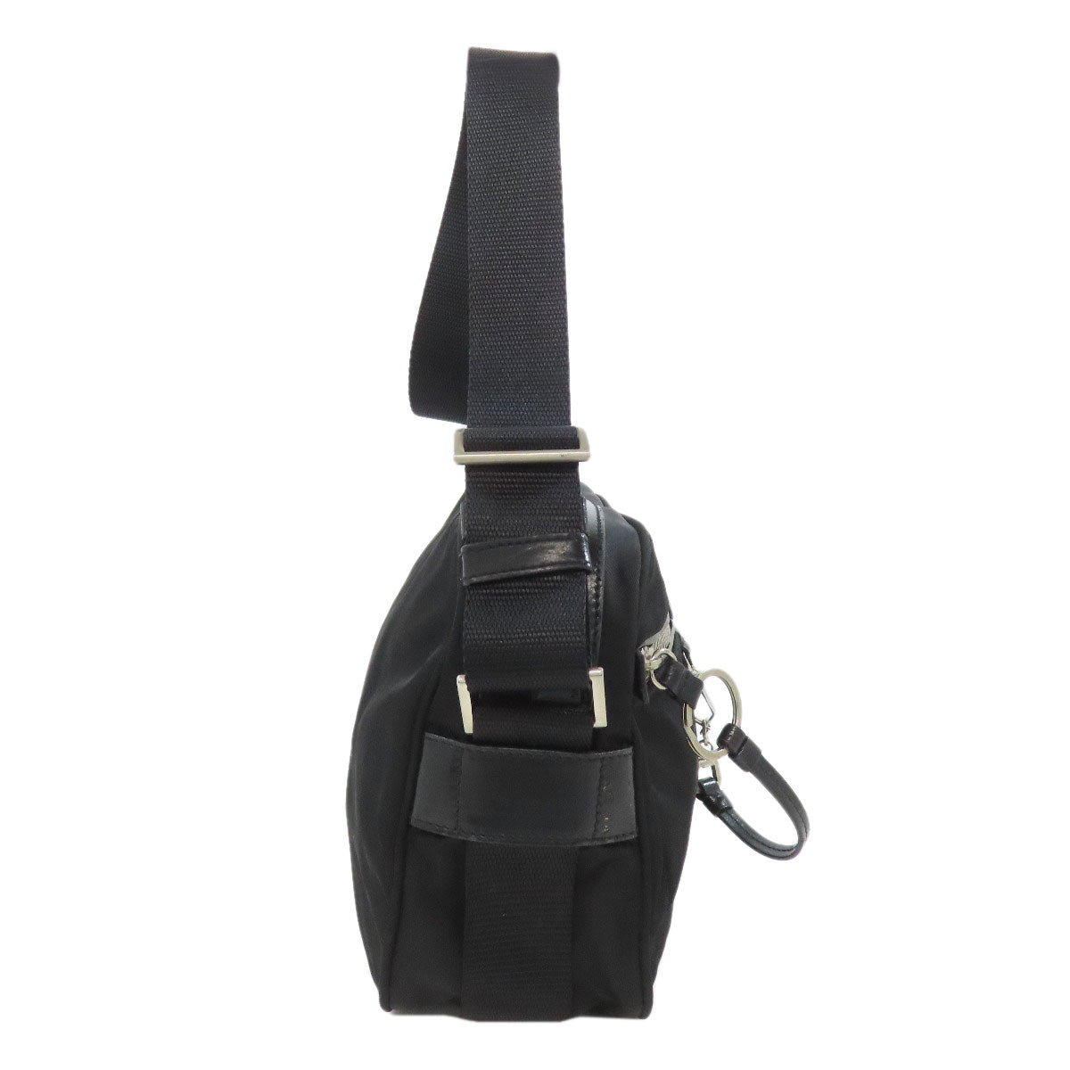 PRADA Shoulder Bag Nylon black logoMetal