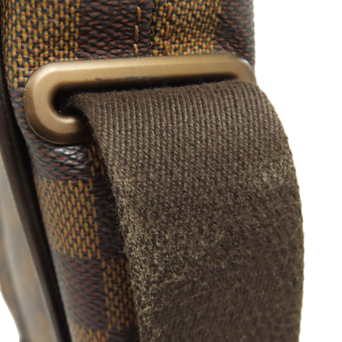 LOUIS VUITTON Shoulder Bag N51210 Damier canvas Brown Brooklyn PM Women Used Authentic