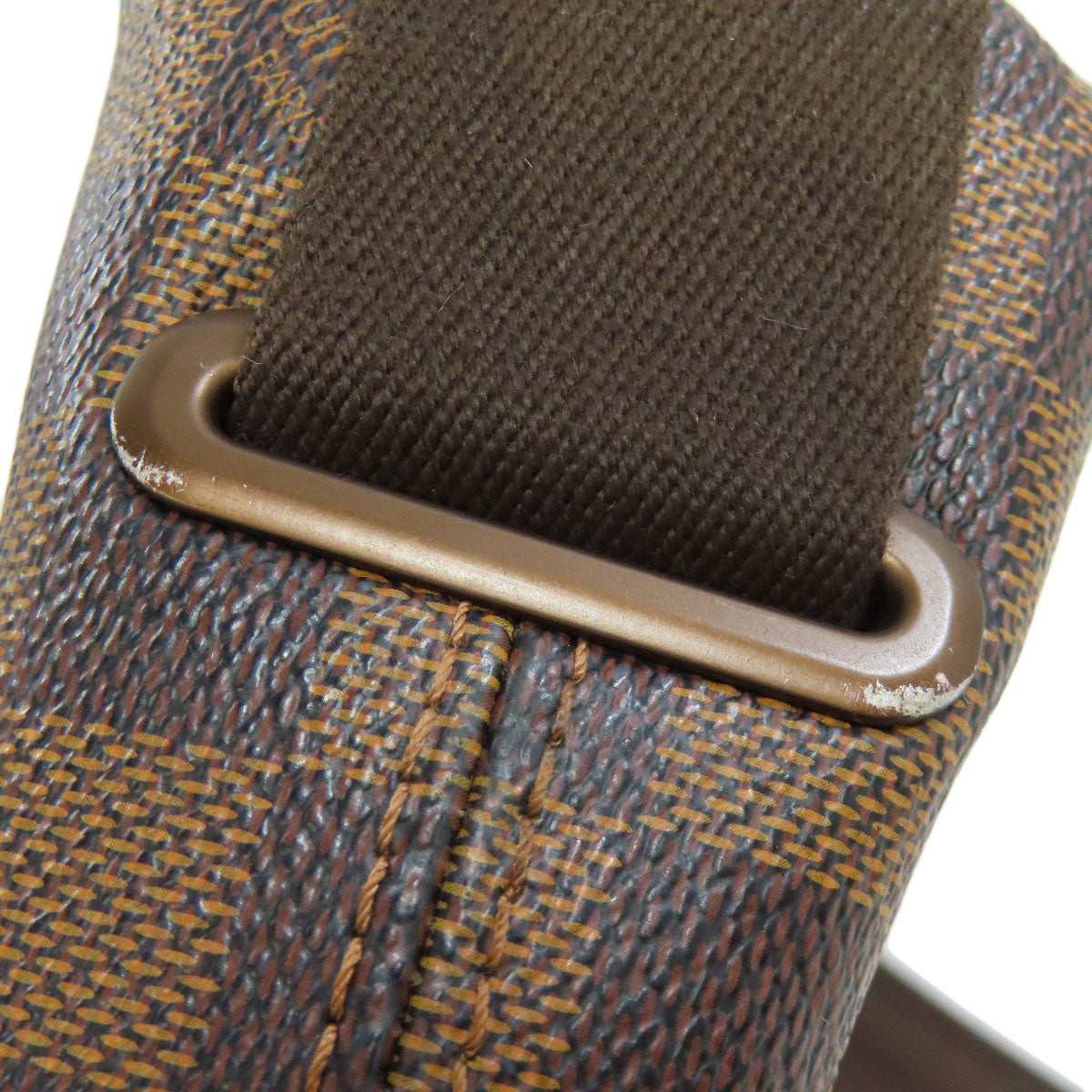 LOUIS VUITTON Shoulder Bag N51210 Damier canvas Brown Brooklyn PM Women Used Authentic