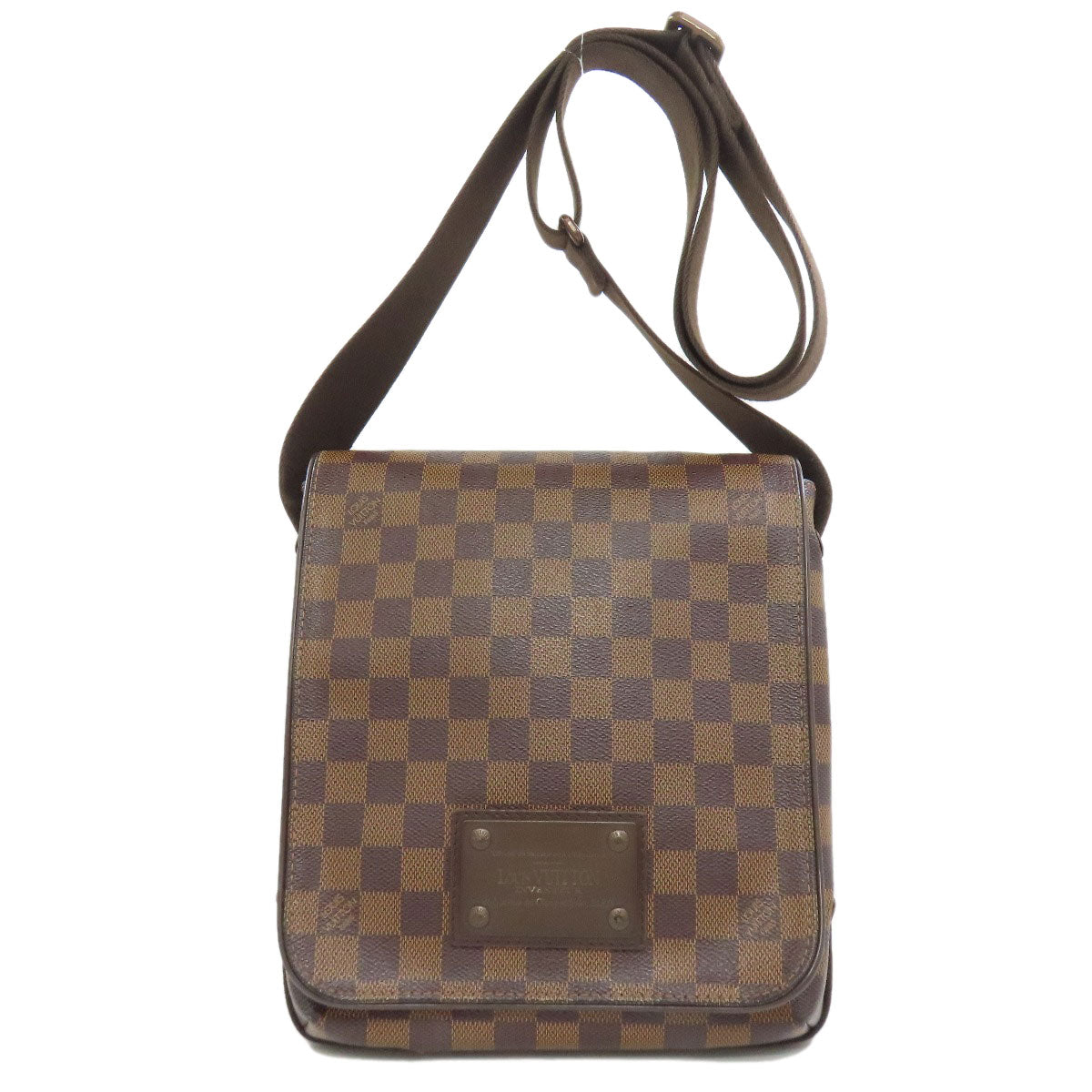 LOUIS VUITTON Shoulder Bag N51210 Damier canvas Brown Brooklyn PM Women Used Authentic