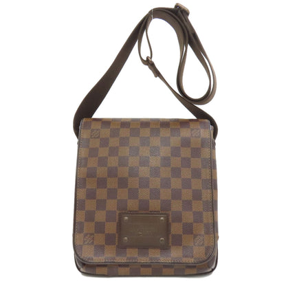 LOUIS VUITTON Shoulder Bag N51210 Damier canvas Brown Brooklyn PM Women Used Authentic