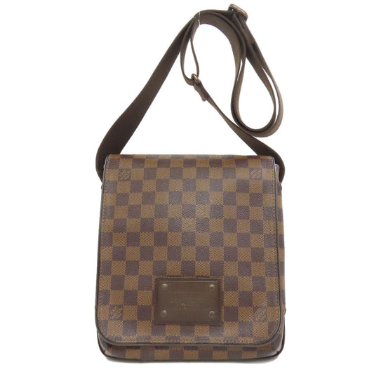 LOUIS VUITTON Shoulder Bag N51210 Damier canvas Brown Brooklyn PM Women Used Authentic