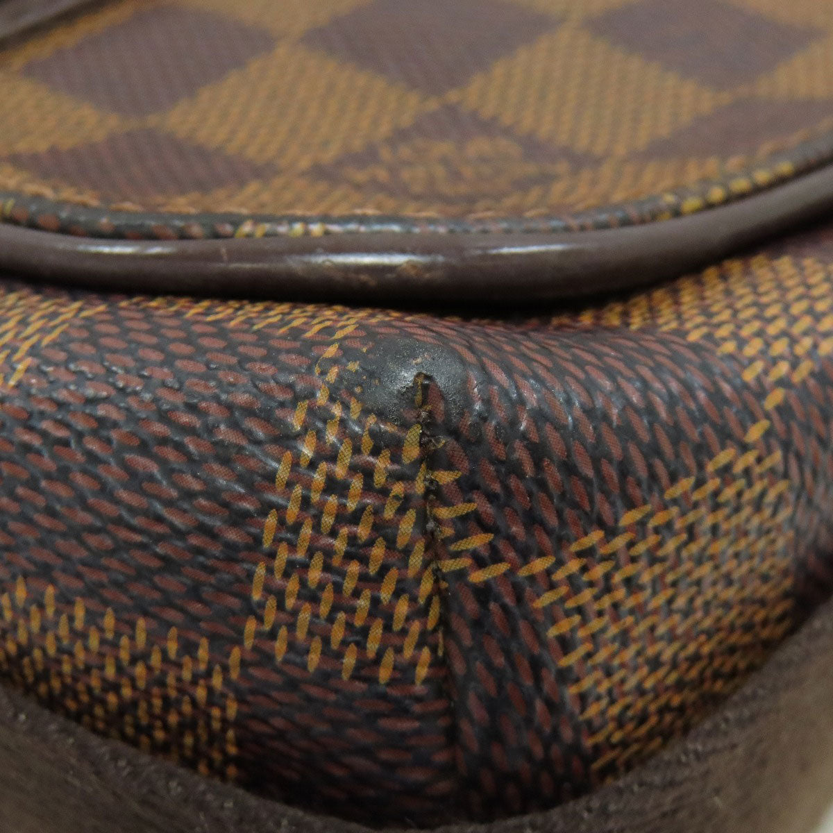 LOUIS VUITTON Shoulder Bag N51210 Damier canvas Brown Brooklyn PM Women Used Authentic