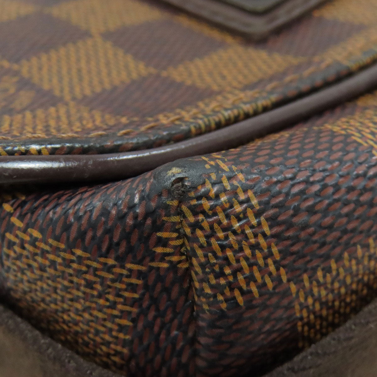 LOUIS VUITTON Shoulder Bag N51210 Damier canvas Brown Brooklyn PM Women Used Authentic