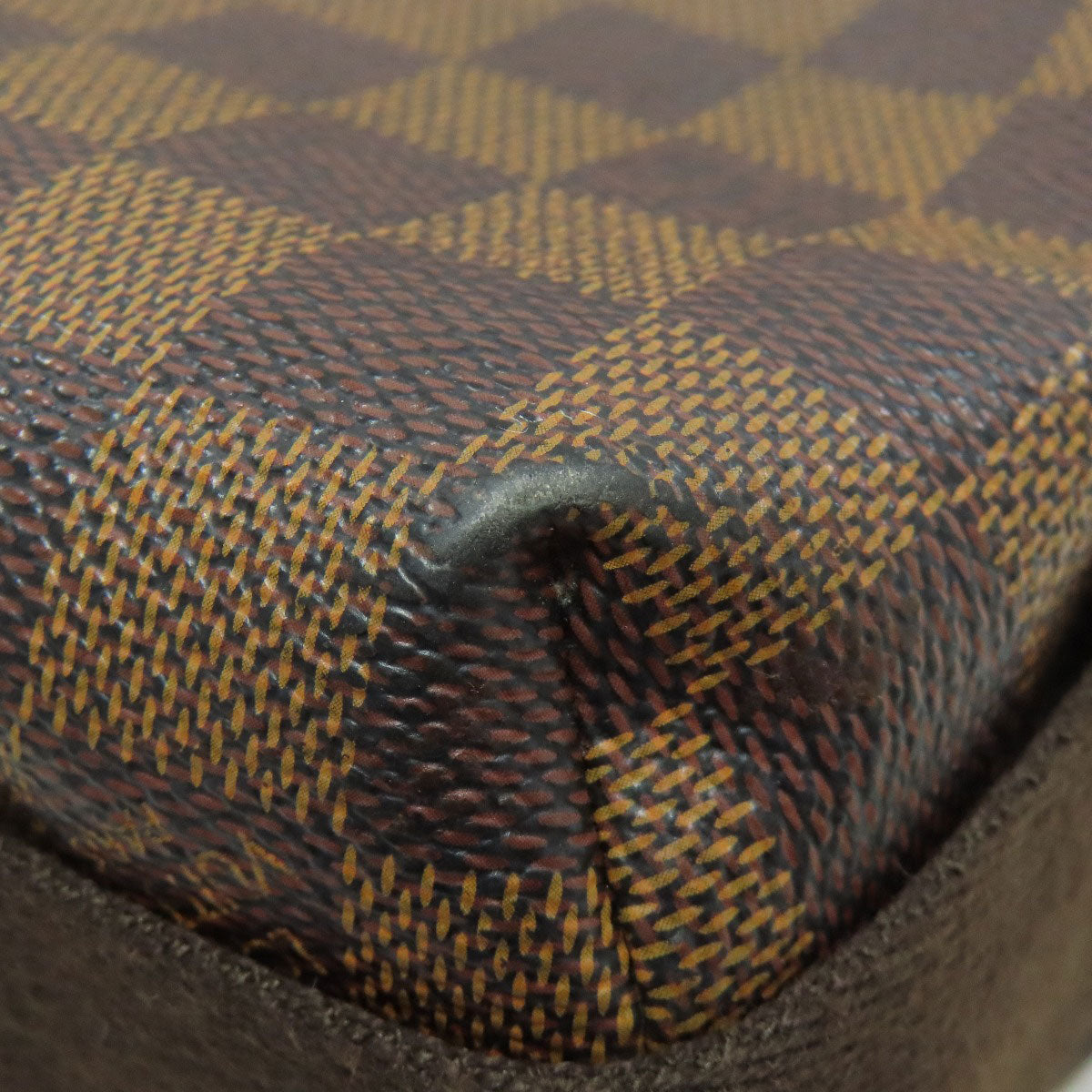 LOUIS VUITTON Shoulder Bag N51210 Damier canvas Brown Brooklyn PM Women Used Authentic