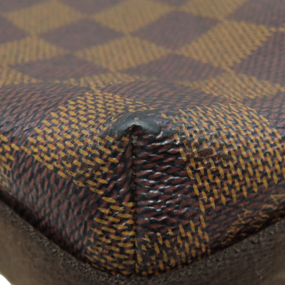 LOUIS VUITTON Shoulder Bag N51210 Damier canvas Brown Brooklyn PM Women Used Authentic