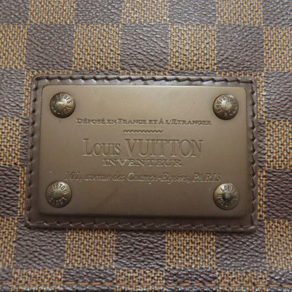 LOUIS VUITTON Shoulder Bag N51210 Damier canvas Brown Brooklyn PM Women Used Authentic