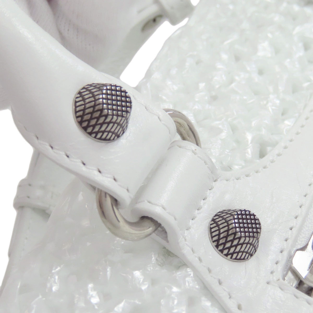 BALENCIAGA Handbag 786187 polypropylene white Le Cagoule Pannier 2WAY