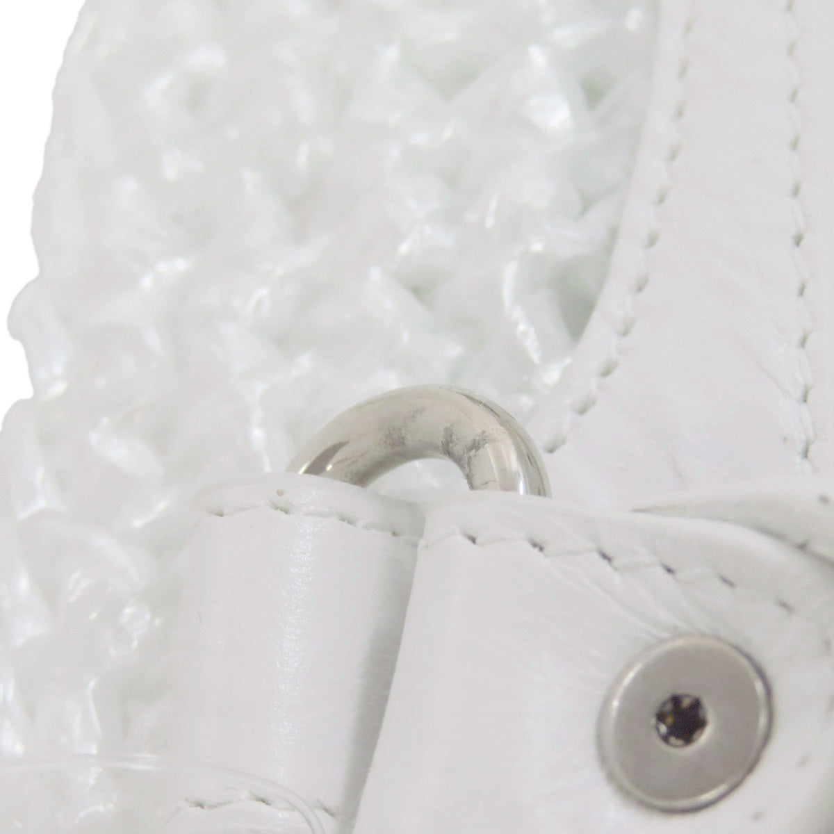 BALENCIAGA Handbag 786187 polypropylene white Le Cagoule Pannier 2WAY