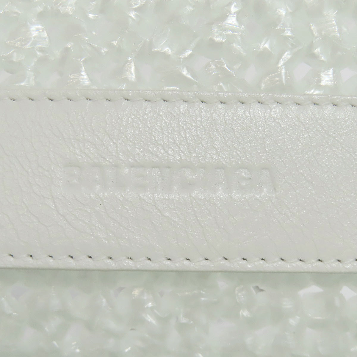BALENCIAGA Handbag 786187 polypropylene white Le Cagoule Pannier 2WAY