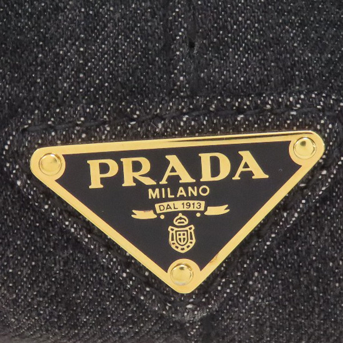 PRADA Handbag denim black Canapa 2WAY