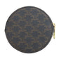 CELINE Coin case PVC Dark brown TriomphePattern Women Used Authentic