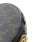 CELINE Coin case PVC Dark brown TriomphePattern Women Used Authentic