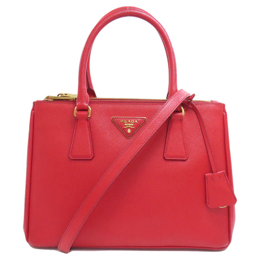 PRADA Handbag 1BA863 Safiano Red Galleria 2WAY