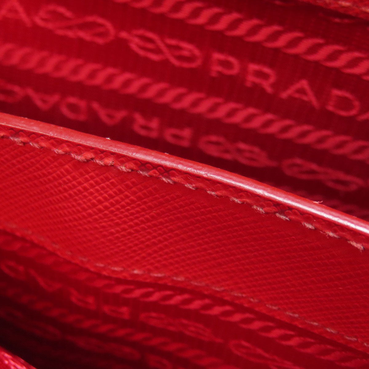 PRADA Handbag 1BA863 Safiano Red Galleria 2WAY