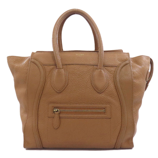 CELINE Handbag leather Brown Luggage mini Women Used Authentic