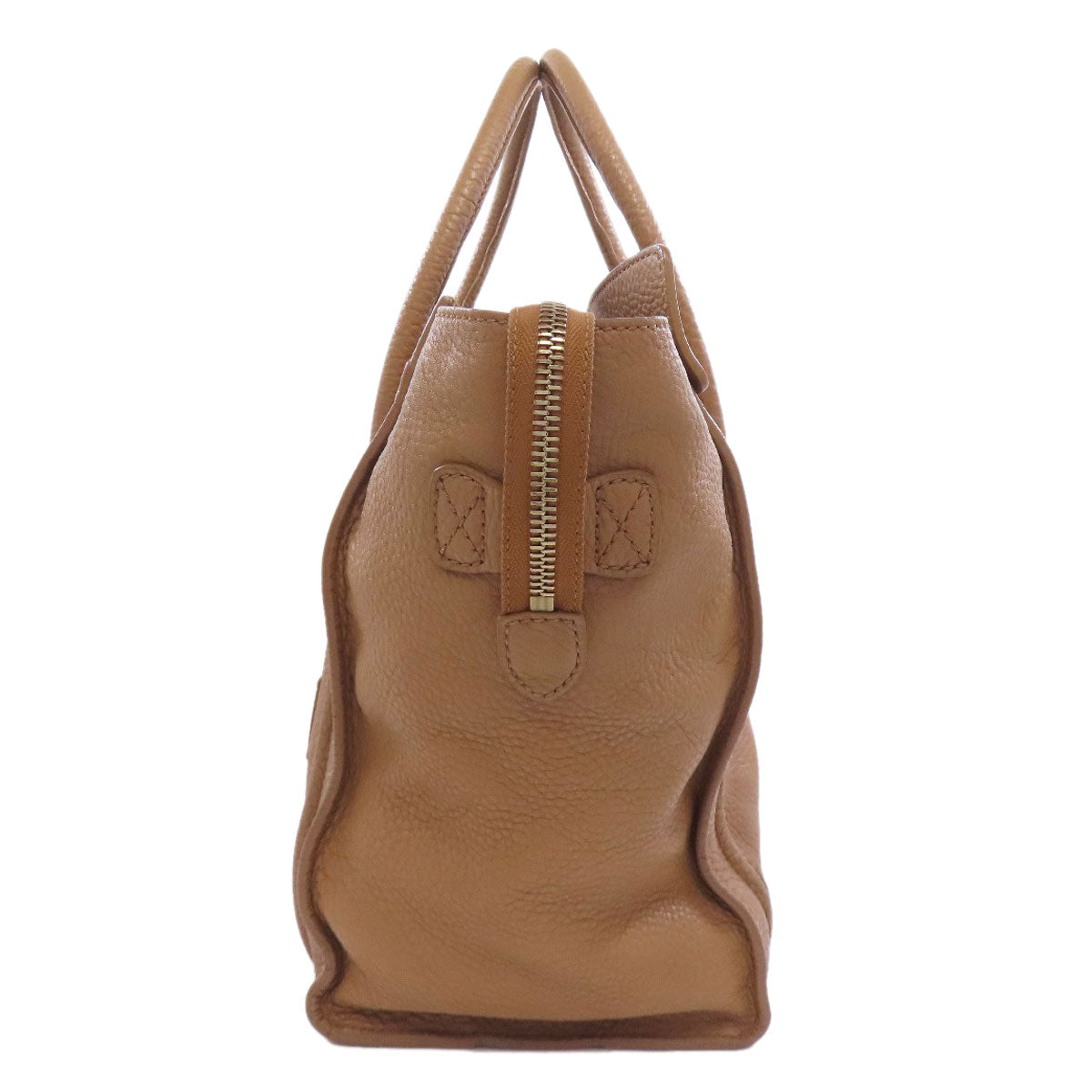 CELINE Handbag leather Brown Luggage mini Women Used Authentic