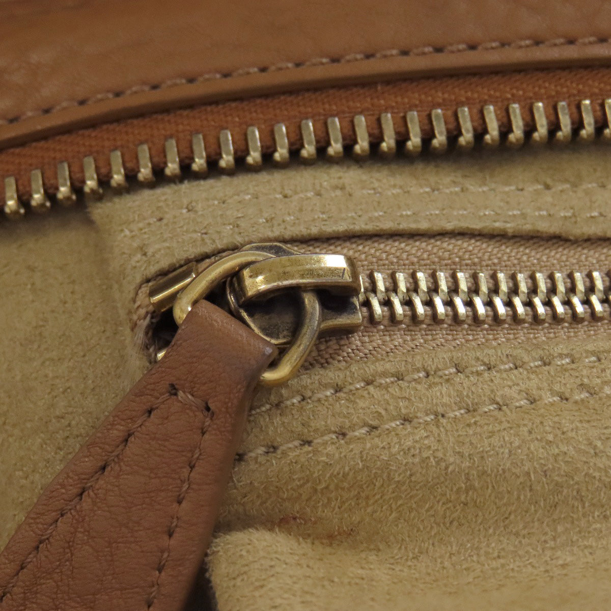 CELINE Handbag leather Brown Luggage mini Women Used Authentic