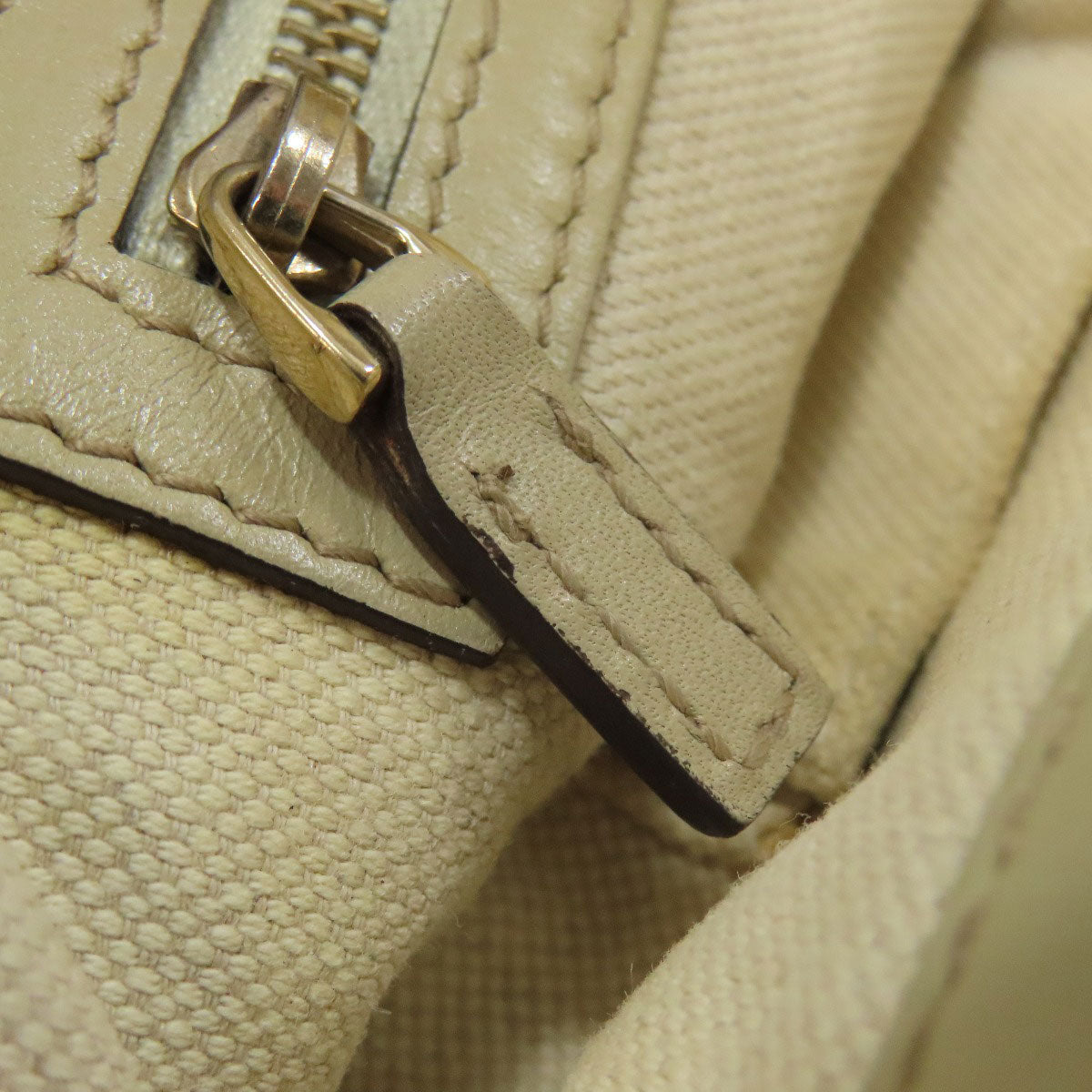 GUCCI Tote Bag 257061 Canvas, Leather Brown Mayfair Sherry Line Women Used Authentic
