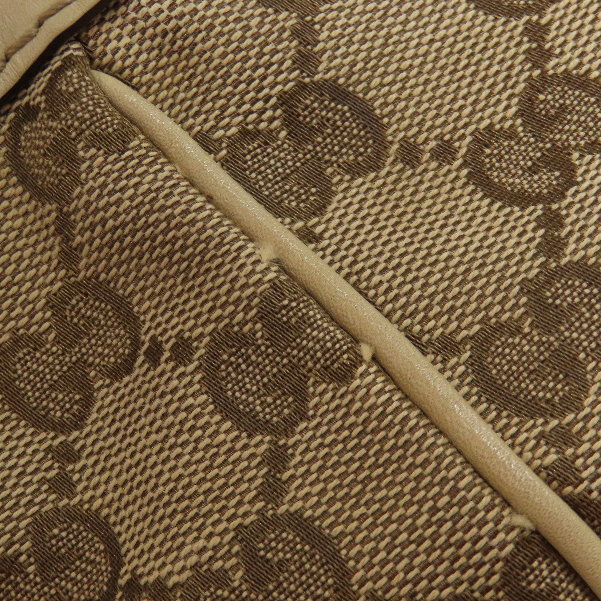 GUCCI Tote Bag 257061 Canvas, Leather Brown Mayfair Sherry Line Women Used Authentic