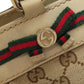 GUCCI Tote Bag 257061 Canvas, Leather Brown Mayfair Sherry Line Women Used Authentic