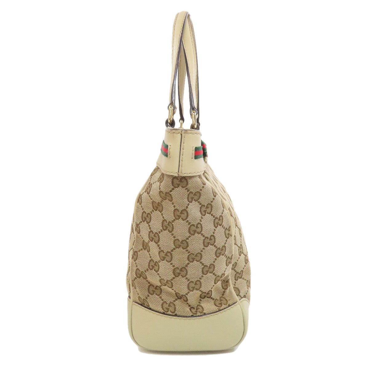 GUCCI Tote Bag 257061 Canvas, Leather Brown Mayfair Sherry Line Women Used Authentic