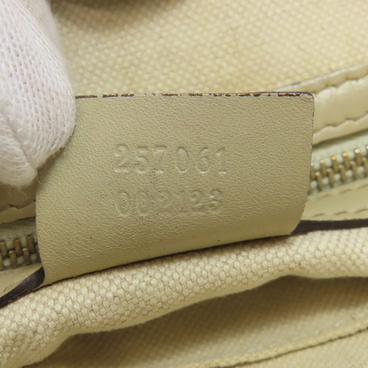 GUCCI Tote Bag 257061 Canvas, Leather Brown Mayfair Sherry Line Women Used Authentic
