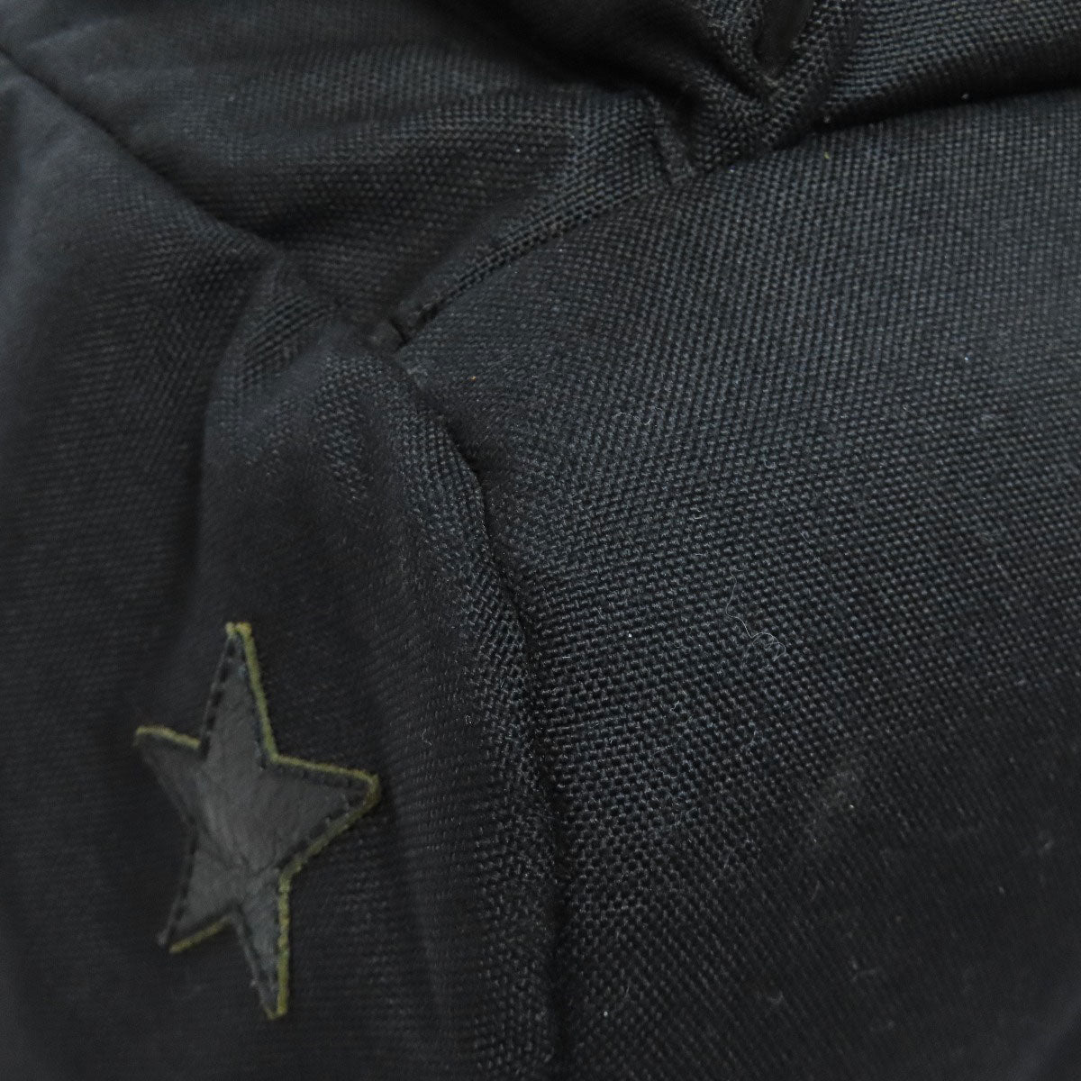 SAINT LAURENT Backpack leather black Star motif