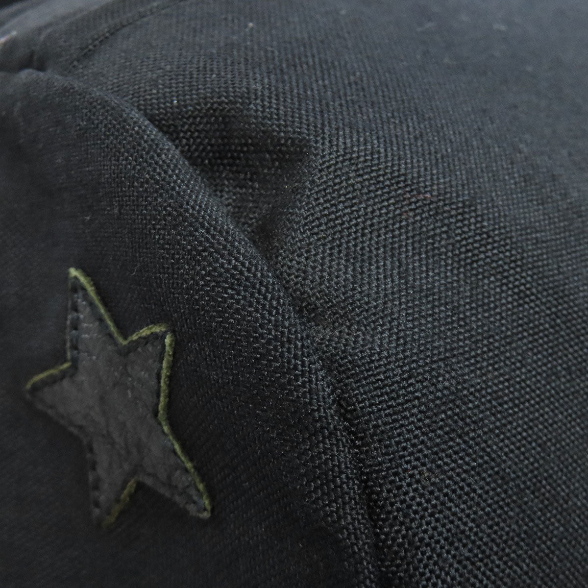 SAINT LAURENT Backpack leather black Star motif