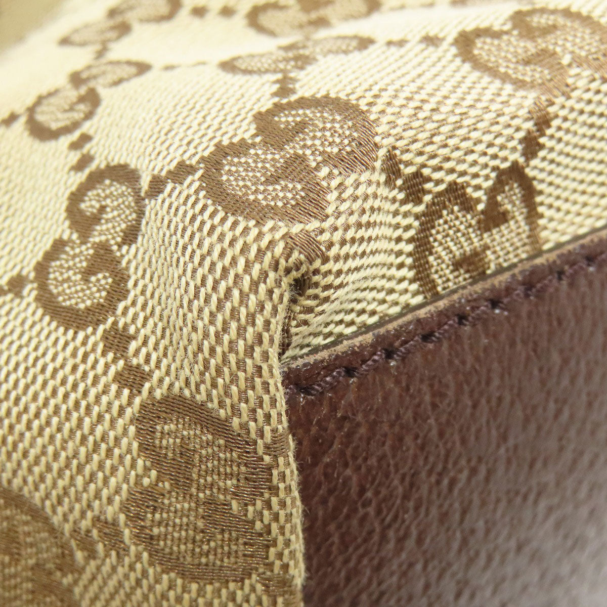 GUCCI Handbag 131230 canvas Brown GG Shelly line