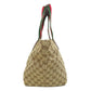 GUCCI Handbag 131230 canvas Brown GG Shelly line