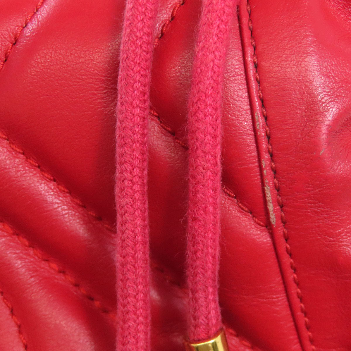 GUCCI Shoulder Bag 575163 Calfskin Red GG Marmont ChainShoulder