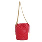 GUCCI Shoulder Bag 575163 Calfskin Red GG Marmont ChainShoulder