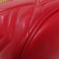 GUCCI Shoulder Bag 575163 Calfskin Red GG Marmont ChainShoulder
