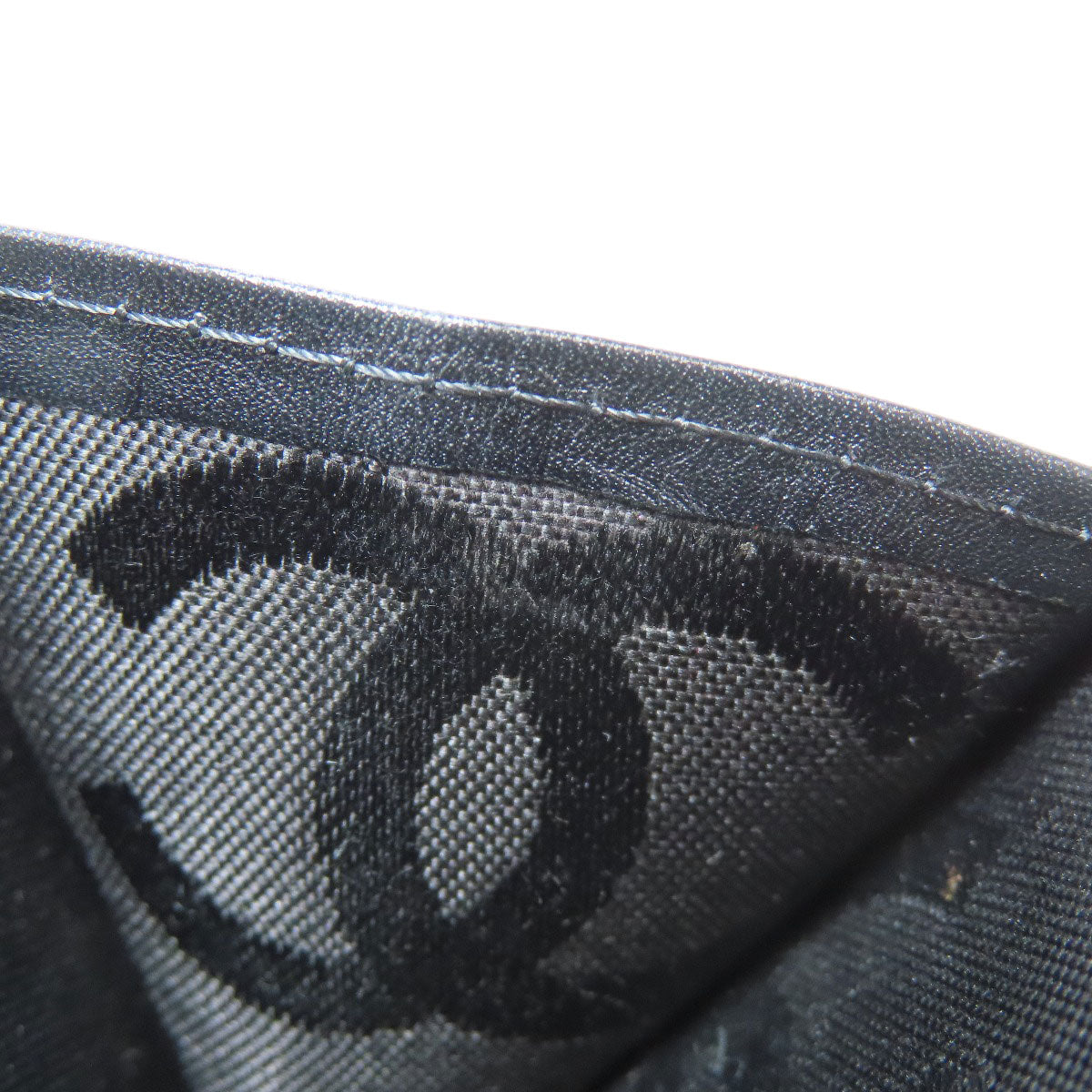 CHANEL Bifold Wallet lambskin black Cambon line Women Used Authentic