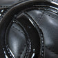 CHANEL Bifold Wallet lambskin black Cambon line Women Used Authentic