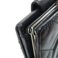 CHANEL Bifold Wallet lambskin black Cambon line Women Used Authentic
