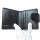 CHANEL Bifold Wallet lambskin black Cambon line Women Used Authentic