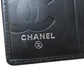 CHANEL Bifold Wallet lambskin black Cambon line Women Used Authentic