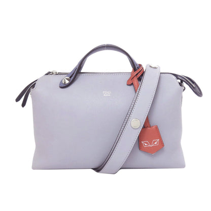 FENDI Handbag Calfskin blue By the way 2WAY Women Used Authentic