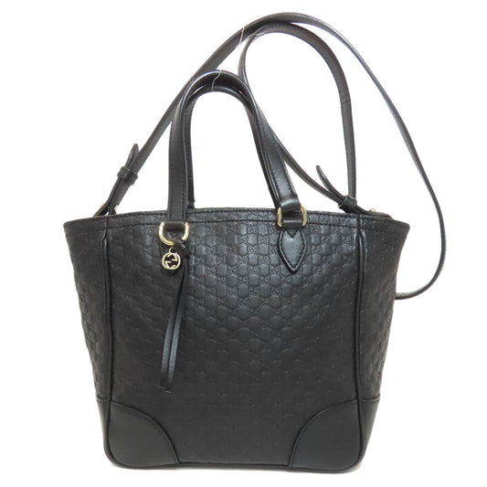 GUCCI Shoulder Bag 449241 Calfskin black Outlet GG Signature Microsima 2WAY Women Used Authentic