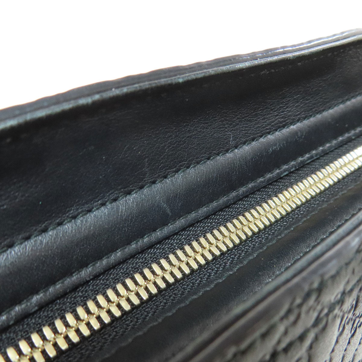 GUCCI Shoulder Bag 449241 Calfskin black Outlet GG Signature Microsima 2WAY Women Used Authentic