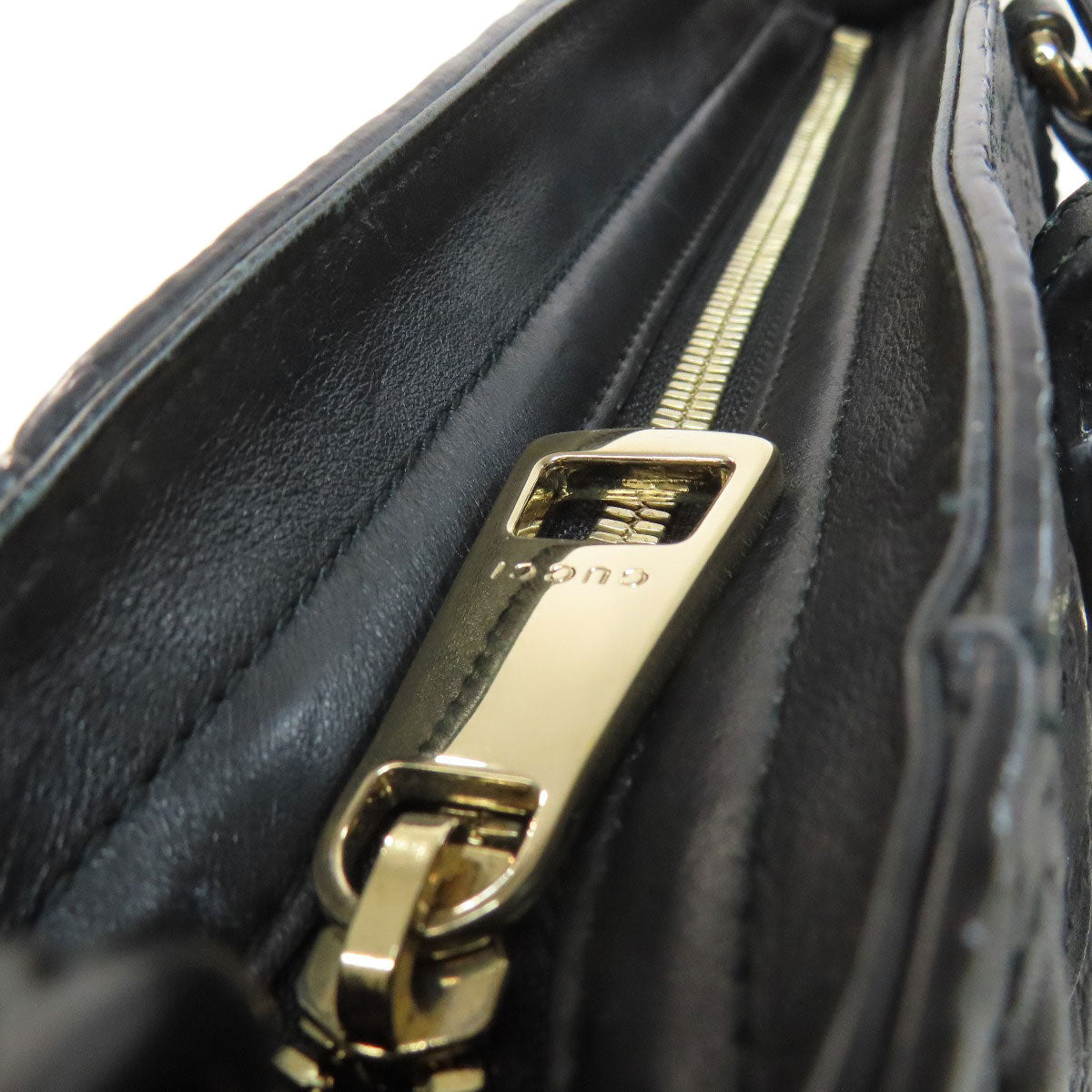 GUCCI Shoulder Bag 449241 Calfskin black Outlet GG Signature Microsima 2WAY Women Used Authentic